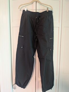 Banana Republic Black Cargo Jogger Pants with Drawstring Waist